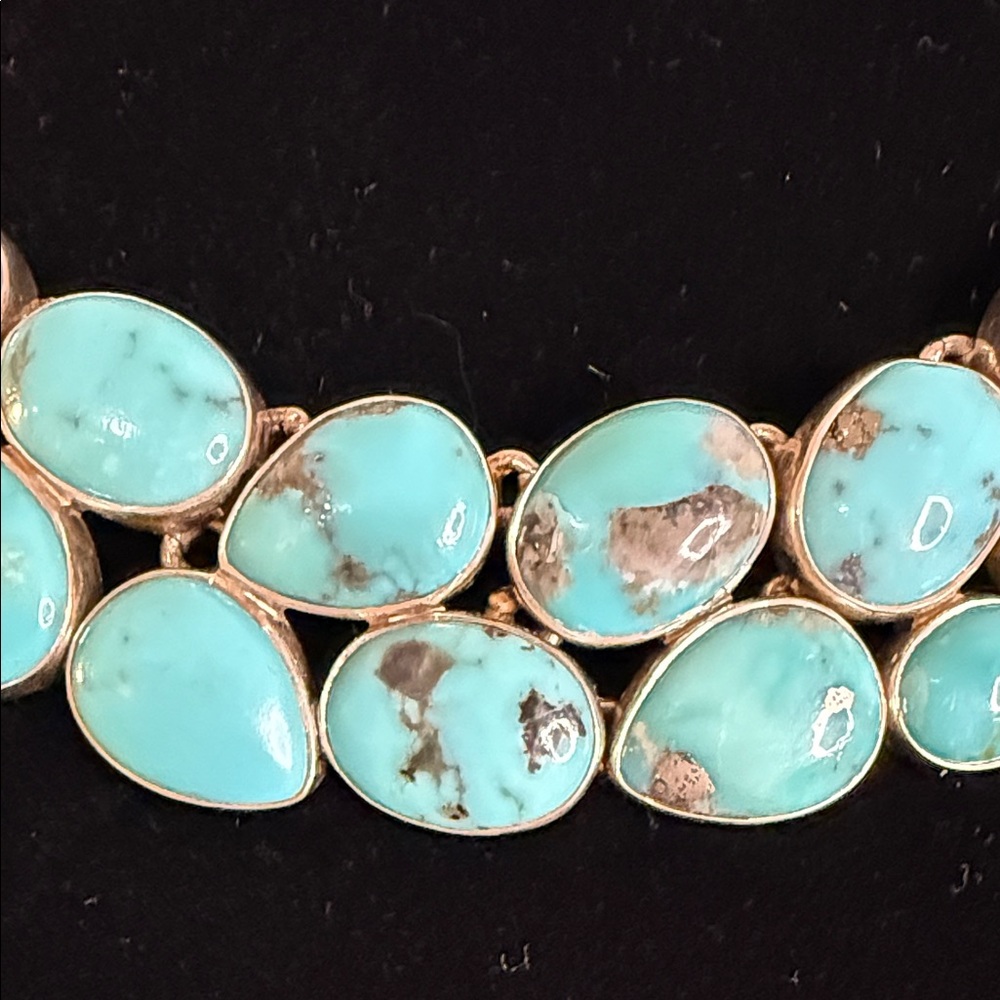 Ombré Turquoise Stone Collar Necklace - Picture 4 of 5